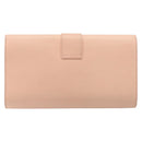 Saint Laurent Y Line Clutch Bag Leather Pink Gold 311213 Auth 213314-3