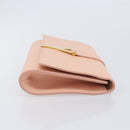 Saint Laurent Y Line Clutch Bag Leather Pink Gold 311213 Auth 213314-4