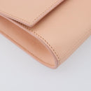 Saint Laurent Y Line Clutch Bag Leather Pink Gold 311213 Auth 213314-9