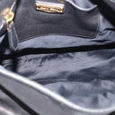 Miu Miu Matelasse Shoulder Bag Leather 2way Black Gold Auth 213318V-23