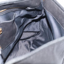 Miu Miu Matelasse Shoulder Bag Leather 2way Black Gold Auth 213318V-24
