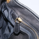 Miu Miu Matelasse Shoulder Bag Leather 2way Black Gold Auth 213318V-26