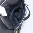 Miu Miu Matelasse Shoulder Bag Leather 2way Black Gold Auth 213318V-30