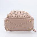 Miu Miu Matelasse Backpack Leather Pink Gold Auth 213319A-12