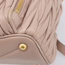 Miu Miu Matelasse Backpack Leather Pink Gold Auth 213319A-13