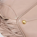 Miu Miu Matelasse Backpack Leather Pink Gold Auth 213319A-16
