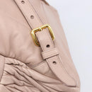 Miu Miu Matelasse Backpack Leather Pink Gold Auth 213319A-18