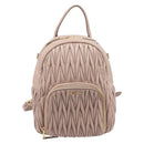 Miu Miu Matelasse Backpack Leather Pink Gold Auth 213319A-2