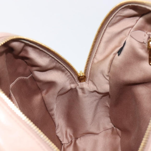 Miu Miu Matelasse Backpack Leather Pink Gold Auth 213319A