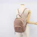 Miu Miu Matelasse Backpack Leather Pink Gold Auth 213319A-33
