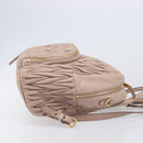 Miu Miu Matelasse Backpack Leather Pink Gold Auth 213319A-4