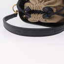 Chloe Hand Bag Leather Navy Gold Auth 213323A-7