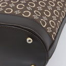 CELINE C Macadam Canvas Hand Bag Brown Gold Auth 213331-10