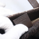 CELINE C Macadam Canvas Hand Bag Brown Gold Auth 213331-21
