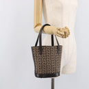 CELINE C Macadam Canvas Hand Bag Brown Gold Auth 213331-22
