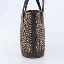 CELINE C Macadam Canvas Hand Bag Brown Gold Auth 213331-4