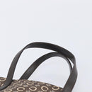 CELINE C Macadam Canvas Hand Bag Brown Gold Auth 213331-8