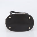 CELINE C Macadam Canvas Hand Bag Brown Gold Auth 213331-9