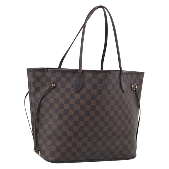LOUIS VUITTON Damier Ebene Neverfull MM Tote Bag N51105 LV Auth 213337