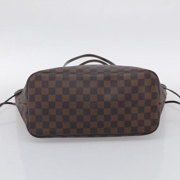 LOUIS VUITTON Damier Ebene Neverfull MM Tote Bag N51105 LV Auth 213337