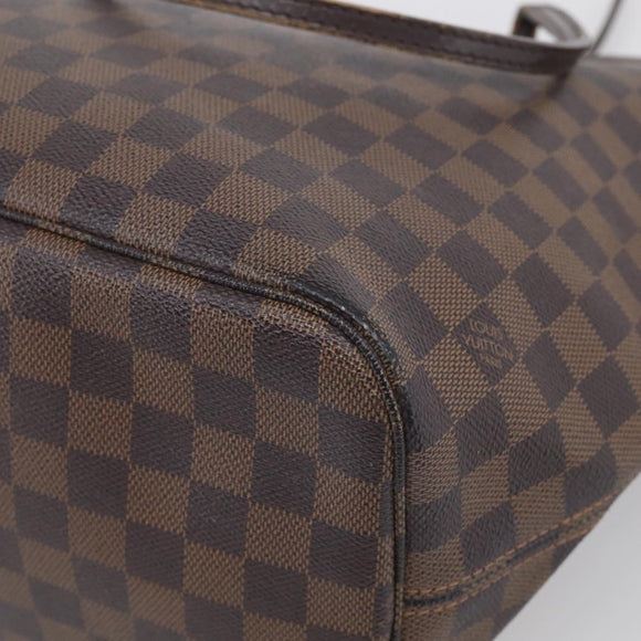 LOUIS VUITTON Damier Ebene Neverfull MM Tote Bag N51105 LV Auth 213337