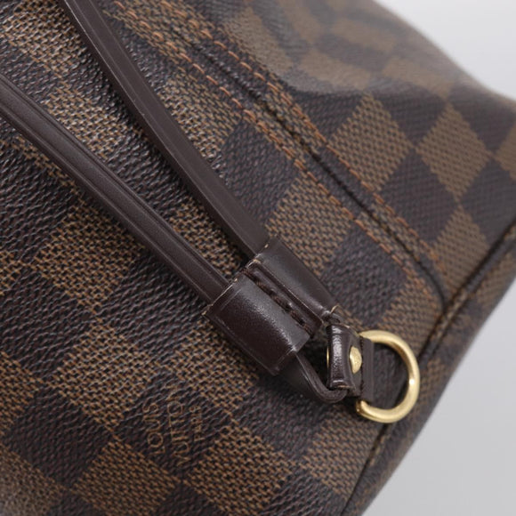 LOUIS VUITTON Damier Ebene Neverfull MM Tote Bag N51105 LV Auth 213337