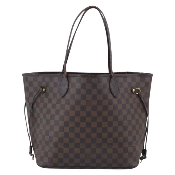 LOUIS VUITTON Damier Ebene Neverfull MM Tote Bag N51105 LV Auth 213337