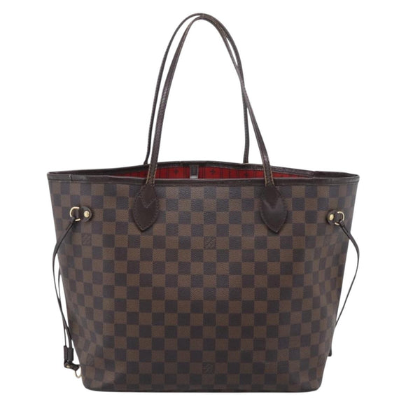 LOUIS VUITTON Damier Ebene Neverfull MM Tote Bag N51105 LV Auth 213337