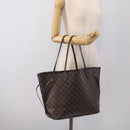 LOUIS VUITTON Damier Ebene Neverfull MM Tote Bag N51105 LV Auth 213337-30