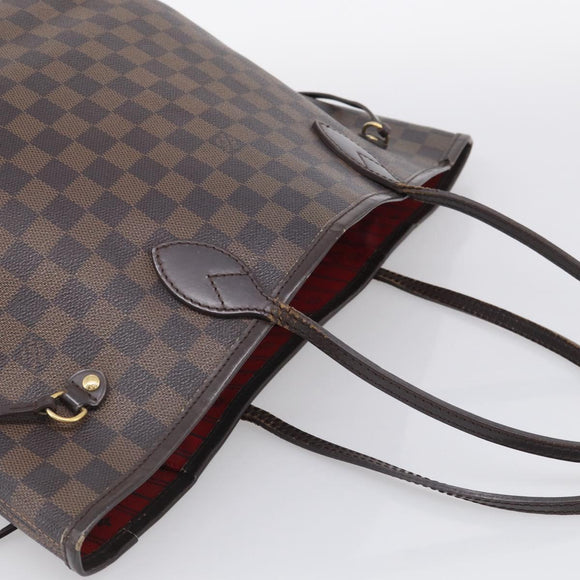 LOUIS VUITTON Damier Ebene Neverfull MM Tote Bag N51105 LV Auth 213337