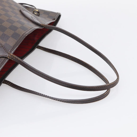 LOUIS VUITTON Damier Ebene Neverfull MM Tote Bag N51105 LV Auth 213337