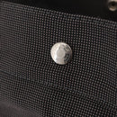 HERMES Her Line GM Hand Bag Canvas Gray Silver Auth 213342A-14