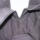 HERMES Her Line GM Hand Bag Canvas Gray Silver Auth 213342A-18