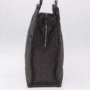 HERMES Her Line GM Hand Bag Canvas Gray Silver Auth 213342A-5