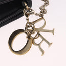 Christian Dior Canage Chain Shoulder Bag Lamb Skin Black Gold Auth 213354M-14