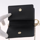 Christian Dior Canage Chain Shoulder Bag Lamb Skin Black Gold Auth 213354M-15