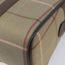 Burberrys Nova Check Boston Bag Canvas Beige Gold Auth 213356-13