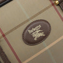Burberrys Nova Check Boston Bag Canvas Beige Gold Auth 213356-17