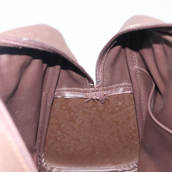 Burberrys Nova Check Boston Bag Canvas Beige Gold Auth 213356