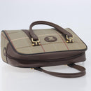 Burberrys Nova Check Boston Bag Canvas Beige Gold Auth 213356-6