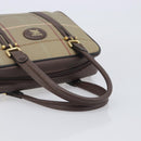 Burberrys Nova Check Boston Bag Canvas Beige Gold Auth 213356-7