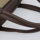 Burberrys Nova Check Boston Bag Canvas Beige Gold Auth 213356-8
