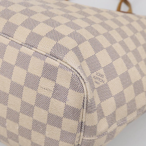 LOUIS VUITTON Damier Azur Neverfull MM Tote Bag N41605 LV Auth 213359