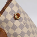LOUIS VUITTON Damier Azur Neverfull MM Tote Bag N41605 LV Auth 213359-18