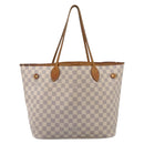 LOUIS VUITTON Damier Azur Neverfull MM Tote Bag N41605 LV Auth 213359-2