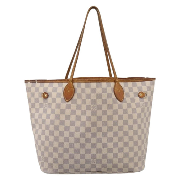 LOUIS VUITTON Damier Azur Neverfull MM Tote Bag N41605 LV Auth 213359