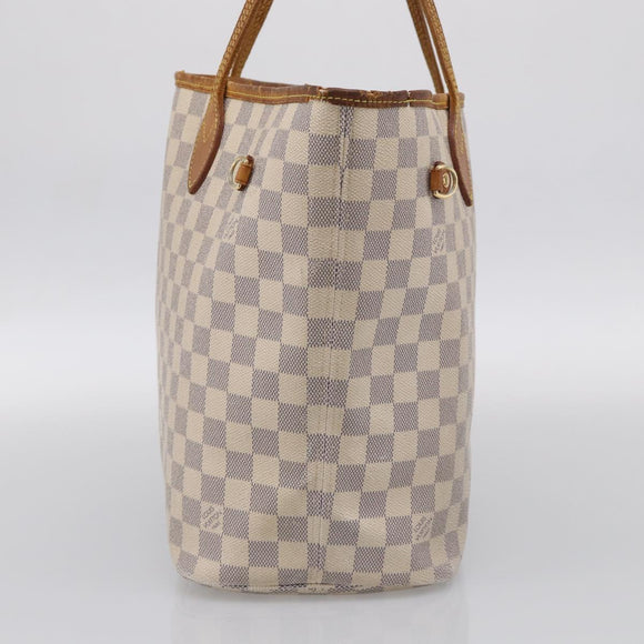 LOUIS VUITTON Damier Azur Neverfull MM Tote Bag N41605 LV Auth 213359