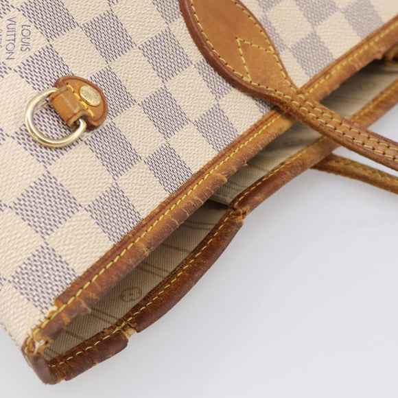 LOUIS VUITTON Damier Azur Neverfull MM Tote Bag N41605 LV Auth 213359