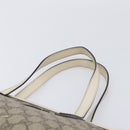GUCCI GG Supreme Tote Bag PVC Beige Silver 211137 Auth 213362-10