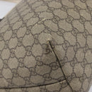 GUCCI GG Supreme Tote Bag PVC Beige Silver 211137 Auth 213362-13